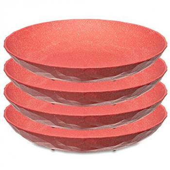 Diep Bord Set van 4, Natuur Koraal, 22 cm