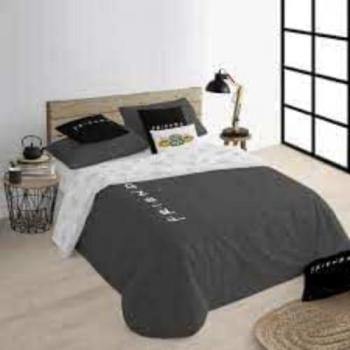 Housse de Couette Friends Marengo 260x240 cm avec Boutons