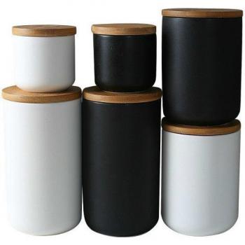 Ceramic Storage Jar for Spices with Lid