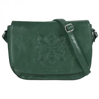 Bruno Banani Umhängetasche Mandala, Damen, Leder, grün