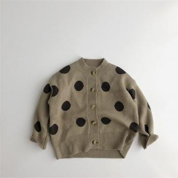 Korean Style Girls' Long Knitted Cardigan