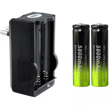 Duo 18650 5800 mAh con Cargador Dual de 3,7 V