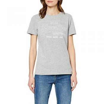 T-Shirt Superdry VL Outline Entry, Gris (Grey Marl 07q), XS