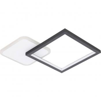 LED-Deckenleuchte Gafares mit Fernbedienung eckig schwarz