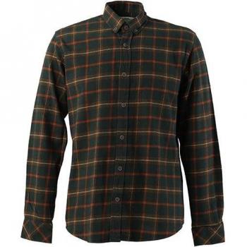 Camicia con disegno a griglia multicolore uomo verde M larga