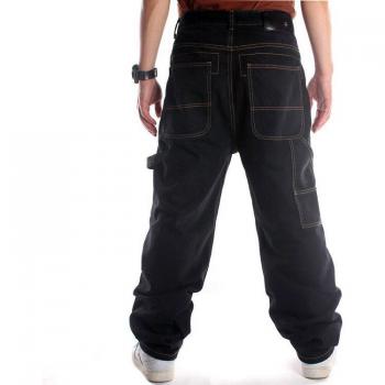 Plus Size Hip-Hop Jeans with Embroidery and Big Pockets