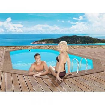 Piscina de madera 'Rio' 5.60 x 3.70 x 1.24 m