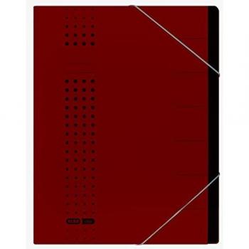 ELBA Ordnungsmappe aus Karton für A4, Farbe: Bordeaux, Set von 5