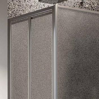 Box Doccia Angolare 70x90CM H185 Cristallo Stampato Fisso + Saloon 2 Ante Battenti Mod. Clint