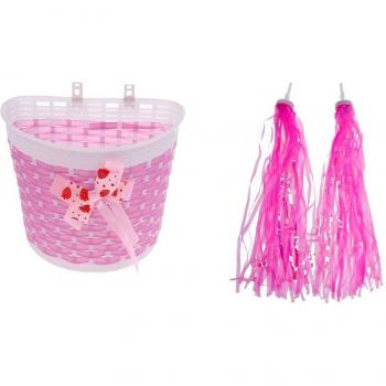 Tricycle Basket Rose‑Violet, Décor Gland Rétro