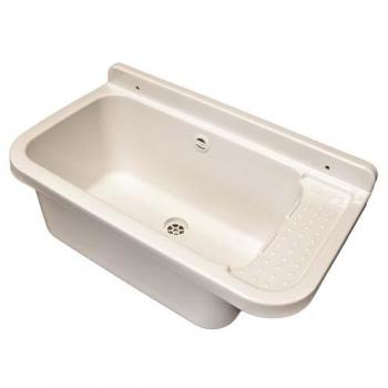Tecuro Waschbecken mit Siphon, 590x340x210 mm