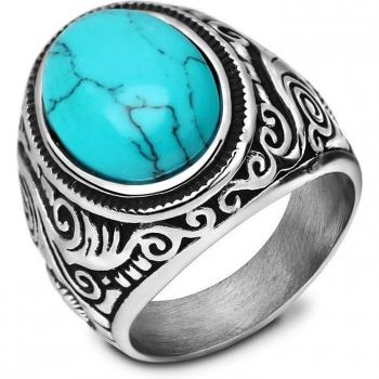 Bijou Urbain Zorcvens – Bague en Acier Titane à l'Onyx Bleu