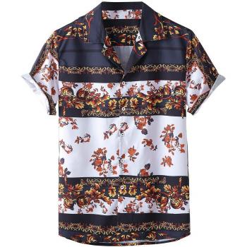 Korte Mouw Casual Blouse Mannen
