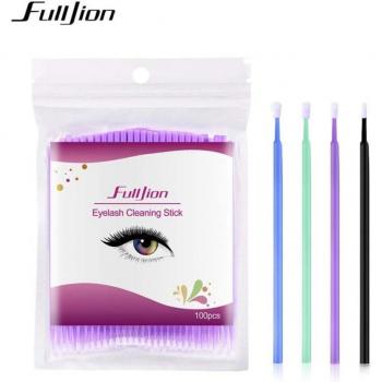 Disposable Eyelash Cleaning Sticks – 100 Piece Cotton Brush Set