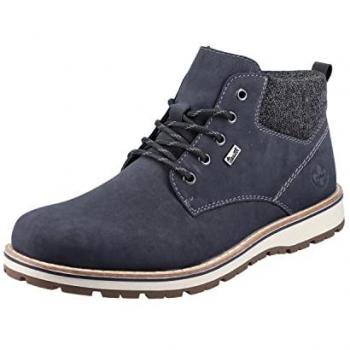 Rieker Herren Schnürstiefel Blau Pazifik 38419-16