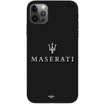 Coque Maniacase iPhone 12 Pro Max Maserati Blanc Carbone
