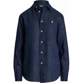 Haut en lin bleu marine POLO RALPH LAUREN L