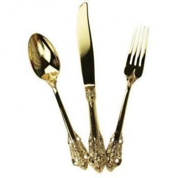 Premium Matte Gold Dinnerware Collection