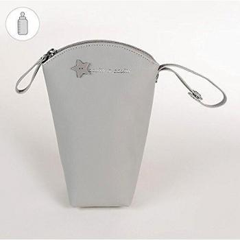 Pasito a pasito – Housse biberon Elodie en simili cuir gris