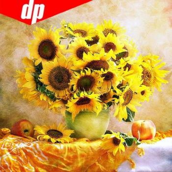 Diamant-Glanzblumen: Runde 5D Kreuzstich Handarbeit 30x30