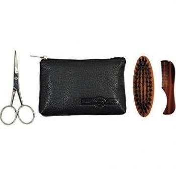 Golddachs Bartpflege-Set im Lederetui