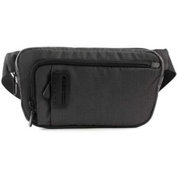 Poche Piquadro Chevron en Cuir Gris