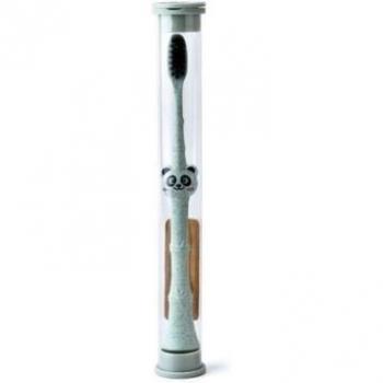Cepillo de Dientes Panda de Bambú para Niños, Paja de Trigo Natural, Antibacteriano
