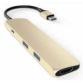 Adaptador Satechi Tipo-C con 4K HDMI y USB 3.0