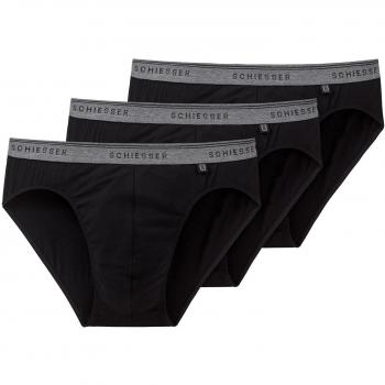 Schiesser Herren Rio Box Slip, 3er Pack, Schwarz, Größe M