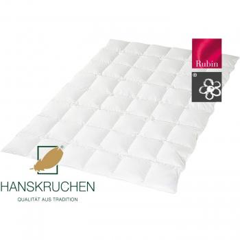 HANSKRUCHEN Daunendecke Rubin 135 × 200 cm – 480 g – allergikerfreundlich