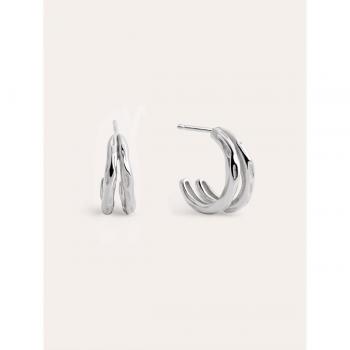 Pendientes en Plata de Ley 925 con Acabado en Baño de Rodio