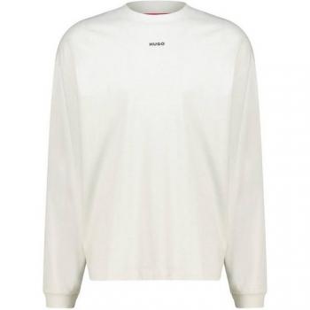 Hugo Herren Long Sleeve in Weiß aus Baumwolle – 1 Teil
