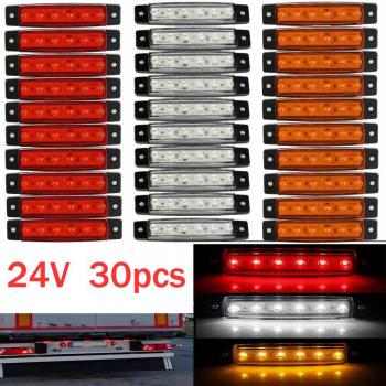30x6 LED Truck Side Marker Indicators 24V