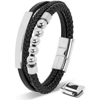 Bracelet de Luxe en Cuir pour Homme SERASAR B037-17