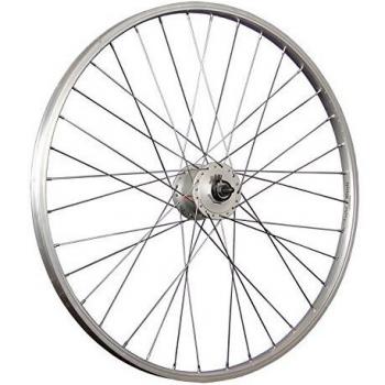 Moyeu Dynamo DH-C3000-3N en Acier Inoxydable et Finition Argentée pour Roue Avant de 24 Pouces