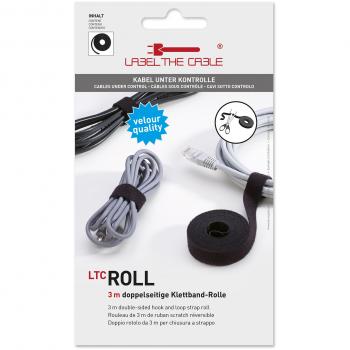 Label The Cable Klett-Rolle Roll Strap, 3 m, schwarz