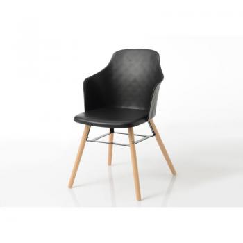 Fauteuil noir coque