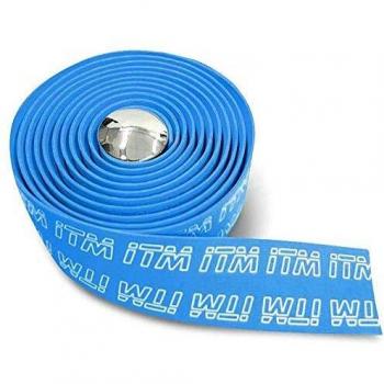 Lenkerband ITM EVA Tape 3D Blau mit ITM Logo in Schwarz (2 Stück)