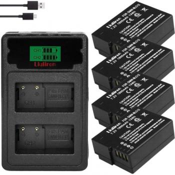 Panasonic DMW-BLC12 Battery and Dual Charger for FZ1000, FZ200, FZ300, G5, G6, G7, GH2, DMC-GX8