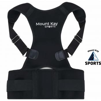 Mount Kay SPORTS Haltungskorrektur-Geradehalter für Damen und Herren (Schwarz, Größe L)
