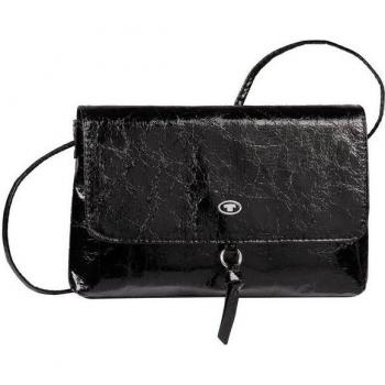 TOM TAILOR Clutch, LUNA Flap Bag, patentiertes Schwarz