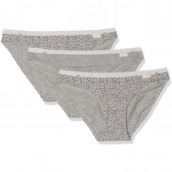 ESPRIT Women's Tailored Slip AUTH Sacramento 3hip Mini Brief Pack of 3, Gray (Medium Grey 035)