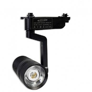 Luminaire Piste 20W Noir Lumière Polyvalente 2 Poles F-20w8 H