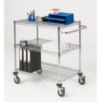 Mobile Trolley 3-Tier Chrome