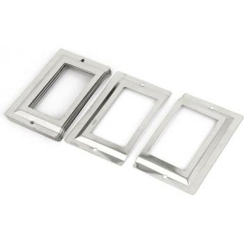 Soporte de Etiquetas para Archivos, Metal Plateado, 10 Piezas