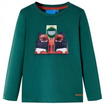 VidaXL Boys' Long Sleeve T-Shirt Green 140