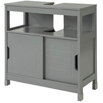 Armario de Baño SoBuy para Debajo del Lavabo Gris Claro 60 x 30 x 61 cm
