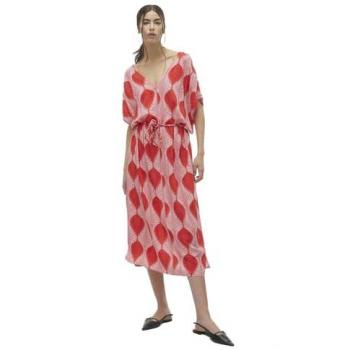 Vestido Largo de Verano Vero Moda en Goji Berry/AOP