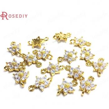 Kit 10 Flores 8MM en Color Dorado – Suministros de Joyas
