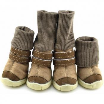 Zapatos Cortos de Invierno con Suela Antideslizante para Mascotas Pequeñas